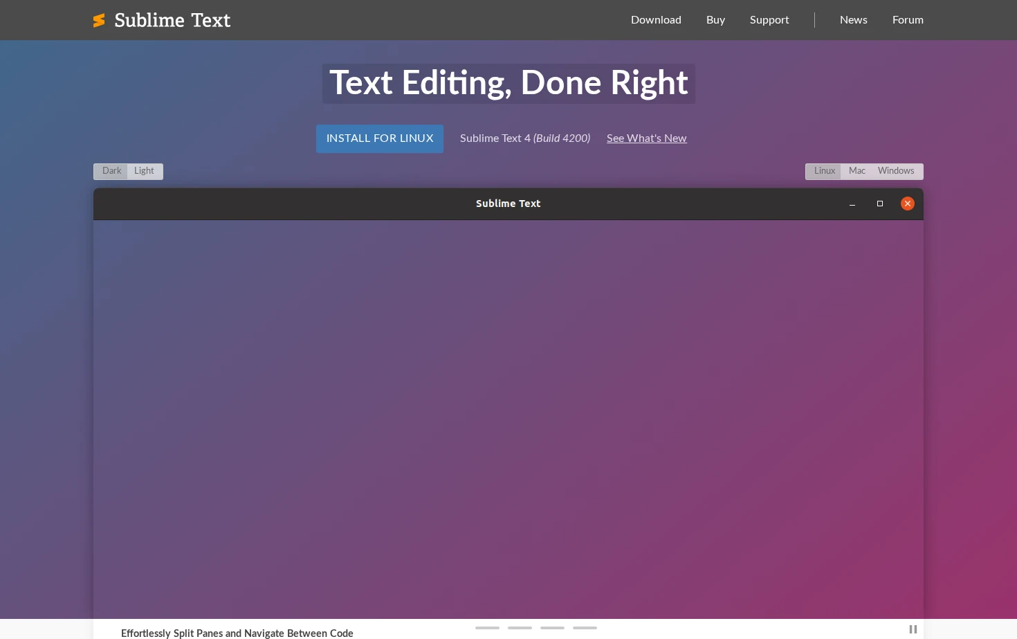 Sublime Text 页面快照